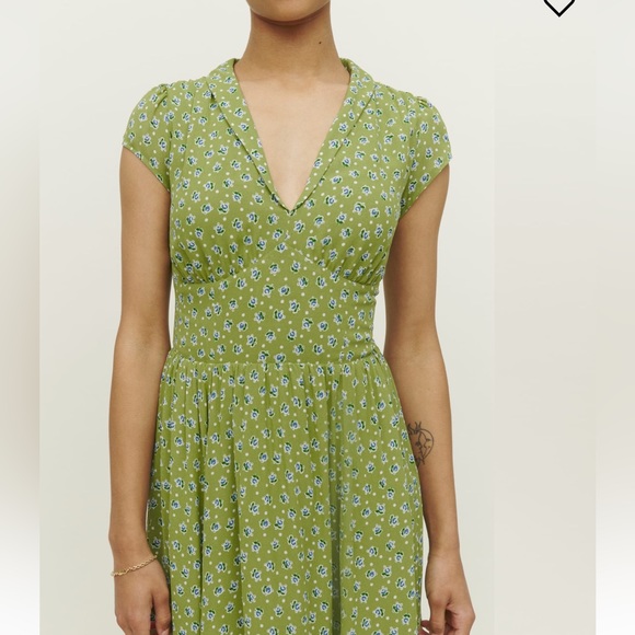 Reformation Alisa dress in arlo color - Picture 3 of 7